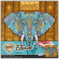 Dimantu mozaīka Grafix Elephant, daudzkrāsaina