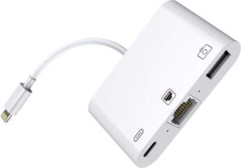 Adapteris MicroConnect Lightning - Lightning/RJ-45/USB LIGHT-HUB2