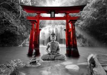 Fototapete Artgeist Buddha Smile (Red) LFT1769SAM