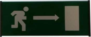 - Evakuācijas zīme Points to EXIT