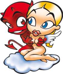 - Auto uzlīme Devil and angel