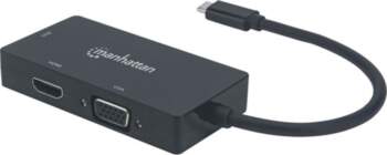 Adapteris Manhattan USB-C, HDMI / DVI