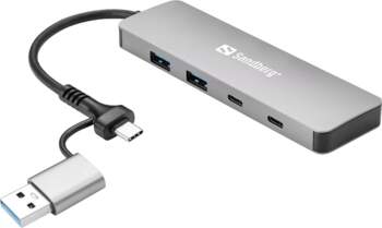 USB sadalītājs Sandberg USB-C/A to 2xUSB-A+2xUSB-C