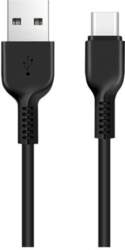 Vads Hoco, USB Type C/USB, melna