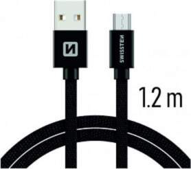 Swissten Textile Quick Charge Universāls Micro