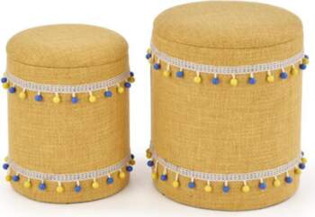 HALMAR Pufs GRADO yellow