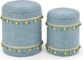 HALMAR Pufs GRADO blue