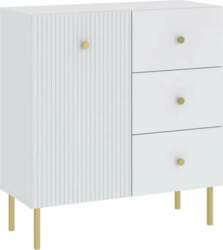 Intermeble Kumode VIENA 1D3S, Balts