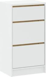 Intermeble Kumode BASIT 3S, Balts/Ozols artisan