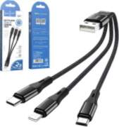 Datu kabelis 3in1 HOCO X47 (microUSB
