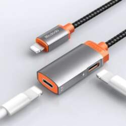 IPhone lightning kabelis spliteris Oryx