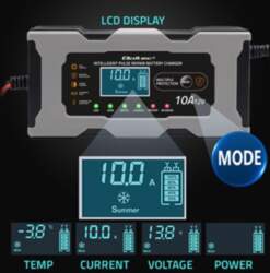 Qoltec Intelligent microprocessor lādētājs 12V 10A