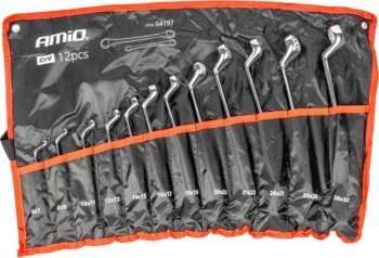 Bent ring spanner set 6-32 mm