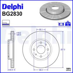Bremžu diski DELPHI BG2830