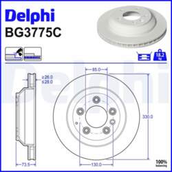 Bremžu diski DELPHI BG3775C