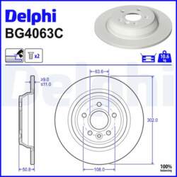 Bremžu diski DELPHI BG4063C