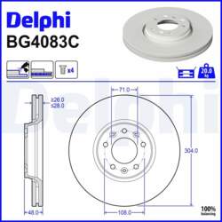 Bremžu diski DELPHI BG4083C