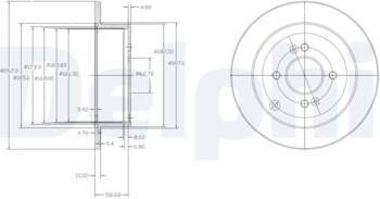 Bremžu diski DELPHI BG4097