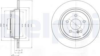 Bremžu diski DELPHI BG4298C