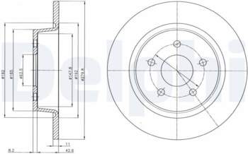 Bremžu diski DELPHI BG4533C
