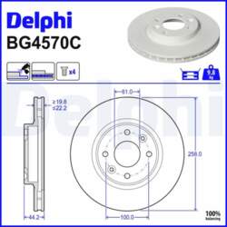 Bremžu diski DELPHI BG4570C