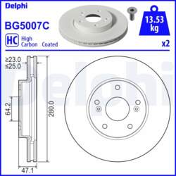 Bremžu diski DELPHI BG5007C