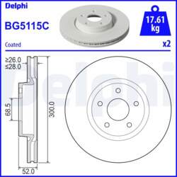 Bremžu diski DELPHI BG5115C