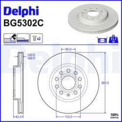 Bremžu diski DELPHI BG5302C