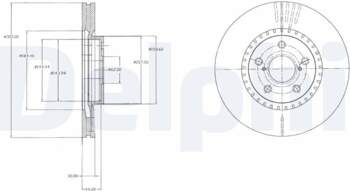 Bremžu diski DELPHI BG9074