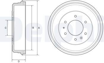 Bremžu trumulis DELPHI BF581