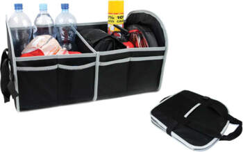 Trunk organizer with Velco Strap Stopper