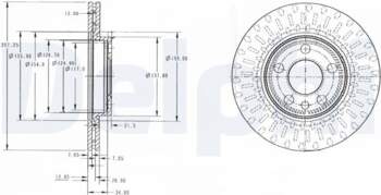 Bremžu diski DELPHI BG3222