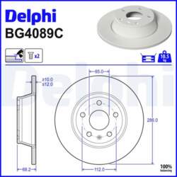 Bremžu diski DELPHI BG4089C