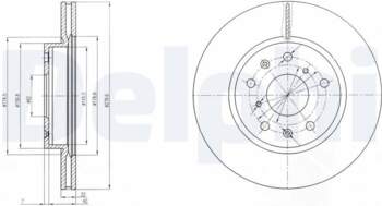 Bremžu diski DELPHI BG4093C