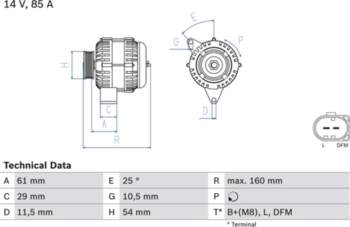 Ģenerators BOSCH 0 986 044 490