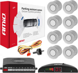 Parking sensor 8 LED silver AMIO