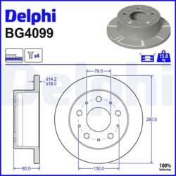 Bremžu diski DELPHI BG4099
