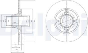 Bremžu diski DELPHI BG9033RSC