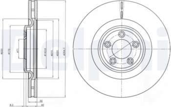 Bremžu diski DELPHI BG9071C