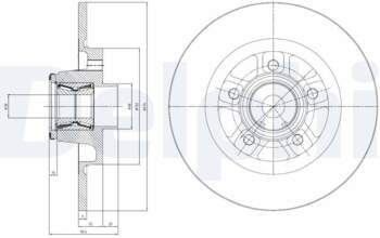 Bremžu diski DELPHI BG9113RSC