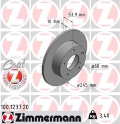 Bremžu diski ZIMMERMANN 100.1237.20