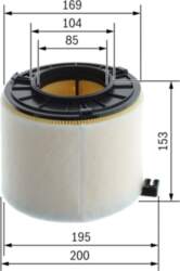 Gaisa filtrs BOSCH F 026 400