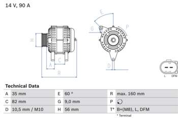Ģenerators BOSCH 0 986 044 300
