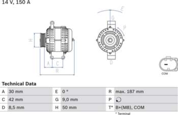 Ģenerators BOSCH 0 986 080 040