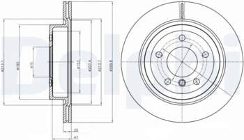 Bremžu diski DELPHI BG4223C