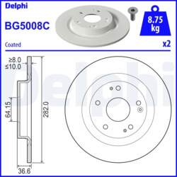 Bremžu diski DELPHI BG5008C