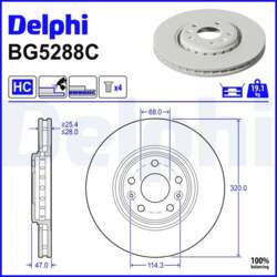 Bremžu diski DELPHI BG5288C