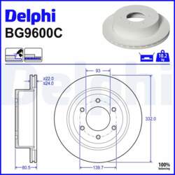 Bremžu diski DELPHI BG9600C