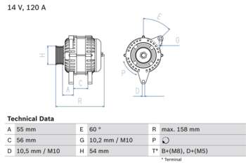Ģenerators BOSCH 0 986 044 410