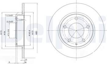 Bremžu diski DELPHI BG2806
